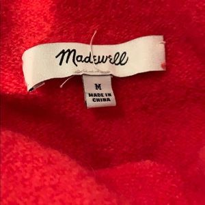 Madewell Red Wool Turtleneck Sweater